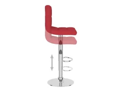 vidaxl Bancos de bar 2 pcs tecido tinto^ Banco