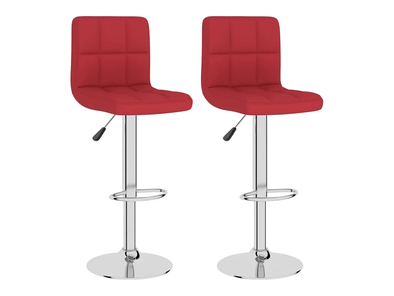 vidaxl Bancos de bar 2 pcs tecido tinto^ Banco
