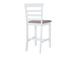 Hot vidaxl Bancos de bar 2 pcs tecido Branco