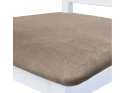 Hot vidaxl Bancos de bar 2 pcs tecido Branco
