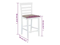 Hot vidaxl Bancos de bar 2 pcs tecido Branco