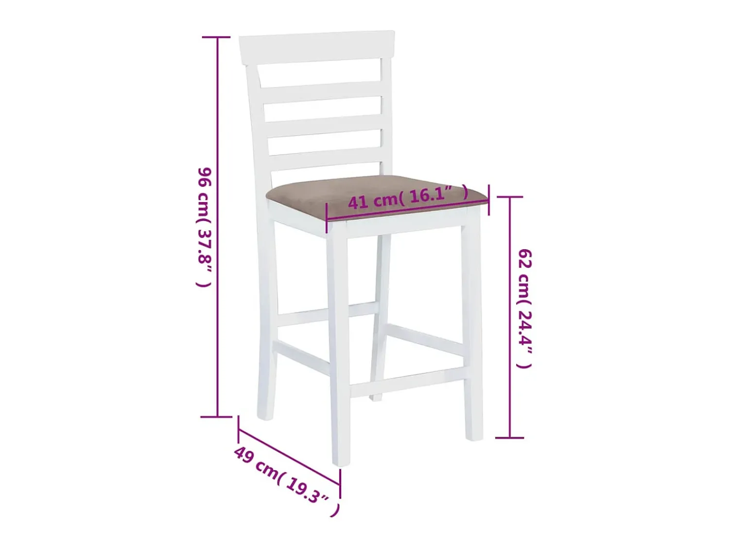 Hot vidaxl Bancos de bar 2 pcs tecido Branco