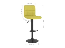 Banco|vidaxl Bancos de bar 2 pcs tecido Verde