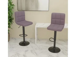 Banco*vidaxl Bancos de bar 2 pcs tecido cinzento-acastanhado Taupe
