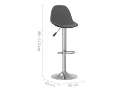 vidaxl Bancos de bar 2 pcs tecido -escuro^ Banco