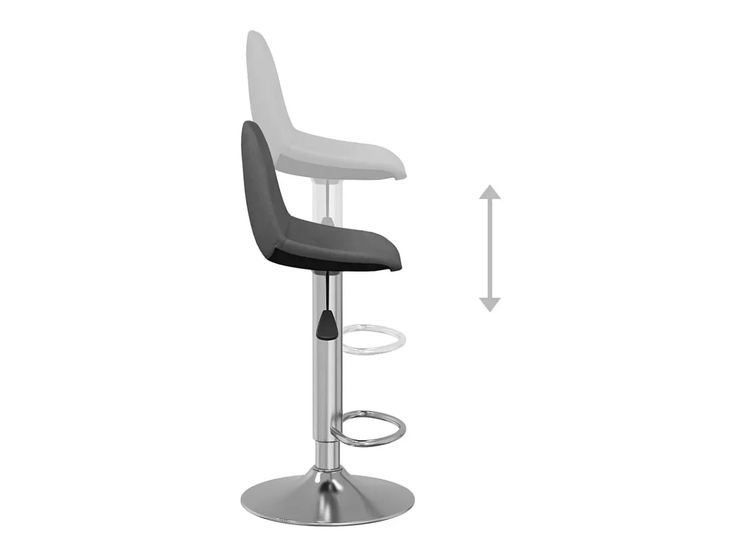 vidaxl Bancos de bar 2 pcs tecido -escuro^ Banco