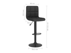 Banco*vidaxl Bancos de bar 2 pcs tecido Preto