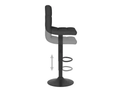 Banco*vidaxl Bancos de bar 2 pcs tecido Preto