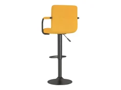 Banco|vidaxl Bancos de bar 2 pcs tecido mostarda Amarelo