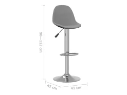 Discount vidaxl Bancos de bar 2 pcs tecido Cinzento