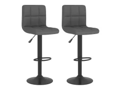 Banco|vidaxl Bancos de bar 2 pcs tecido -escuro Cinzento