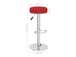 Banco*vidaxl Bancos de bar 2 pcs tecido tinto Vermelho