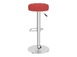 Banco*vidaxl Bancos de bar 2 pcs tecido tinto Vermelho