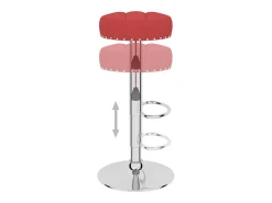 Banco*vidaxl Bancos de bar 2 pcs tecido tinto Vermelho