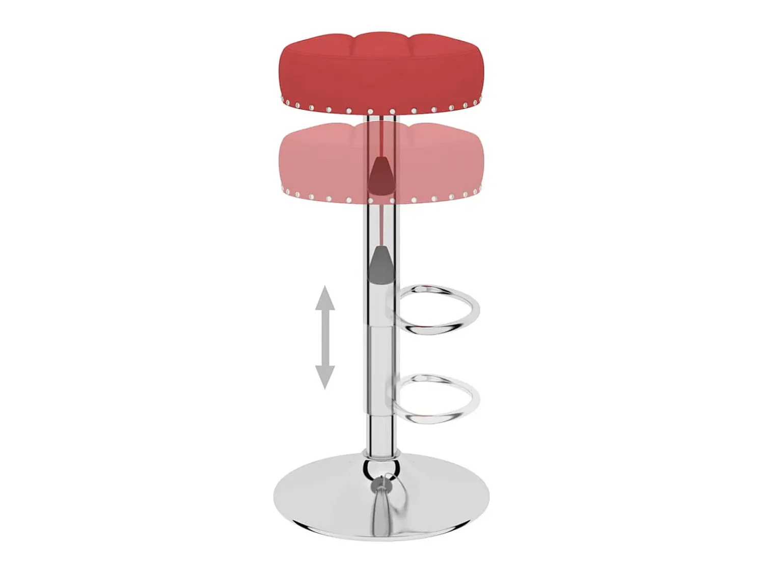 Banco*vidaxl Bancos de bar 2 pcs tecido tinto Vermelho