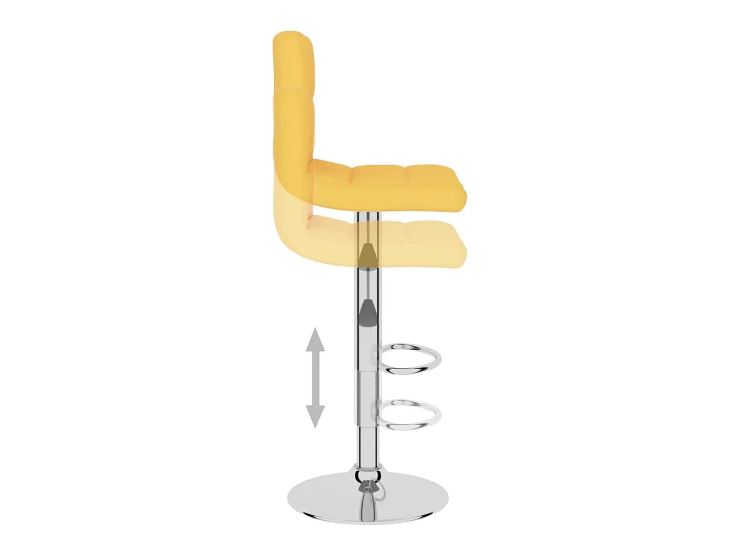 vidaxl Bancos de bar 2 pcs tecido mostarda^ Banco