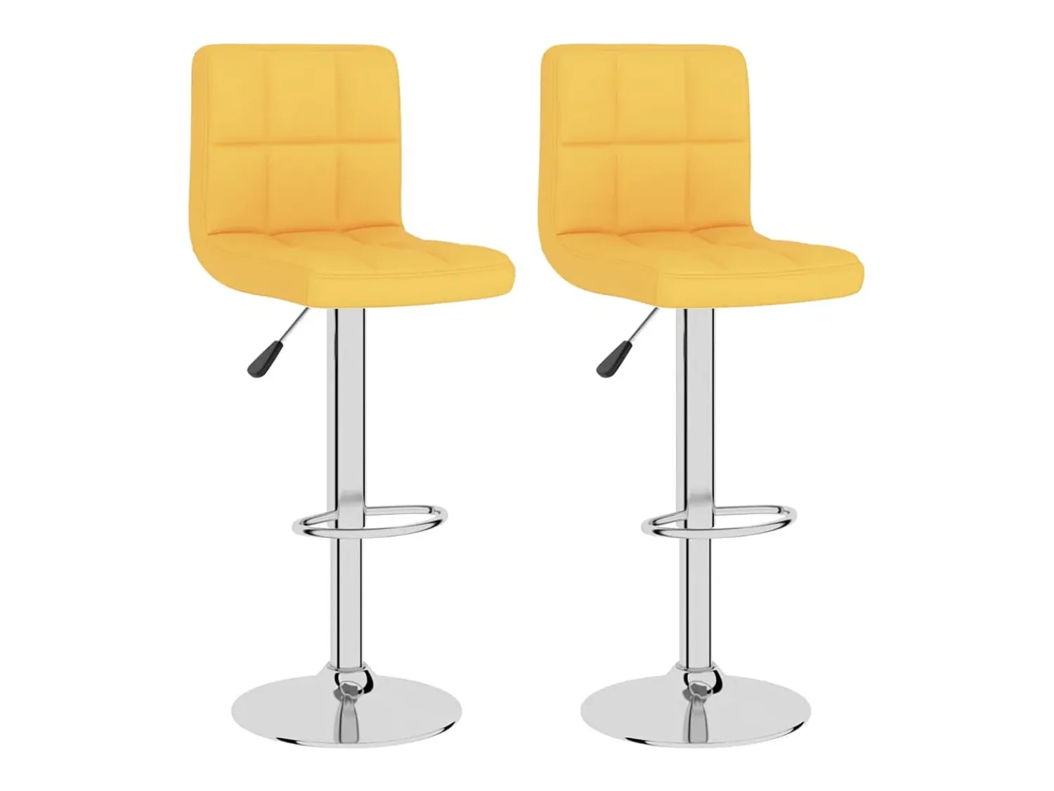 vidaxl Bancos de bar 2 pcs tecido mostarda^ Banco