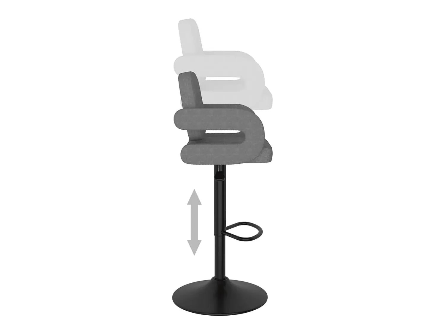 Banco*vidaxl Bancos de bar 2 pcs tecido -claro Cinzento