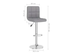 Outlet vidaxl Bancos de bar 2 pcs tecido -claro Cinzento