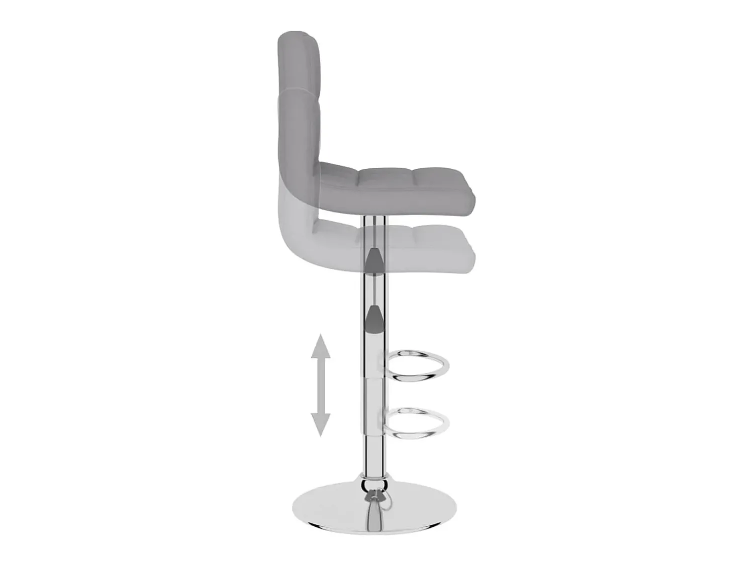 Outlet vidaxl Bancos de bar 2 pcs tecido -claro Cinzento
