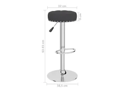 Banco|vidaxl Bancos de bar 2 pcs tecido Preto