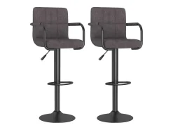 Best vidaxl Bancos de bar 2 pcs tecido cinzento-acastanhado Taupe