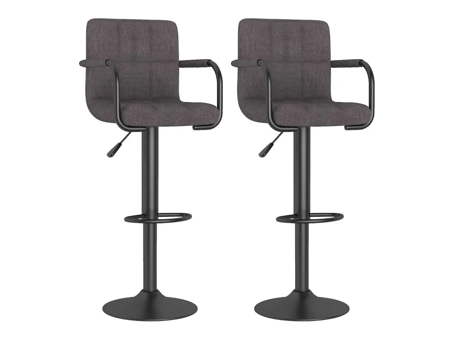 Best vidaxl Bancos de bar 2 pcs tecido cinzento-acastanhado Taupe
