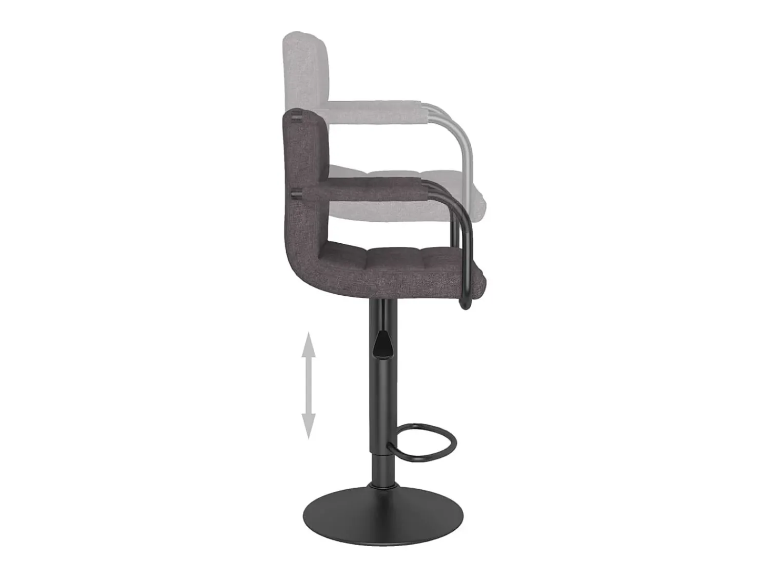 Best vidaxl Bancos de bar 2 pcs tecido cinzento-acastanhado Taupe