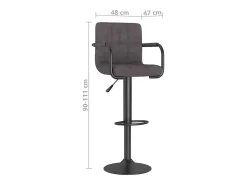 Best vidaxl Bancos de bar 2 pcs tecido cinzento-acastanhado Taupe
