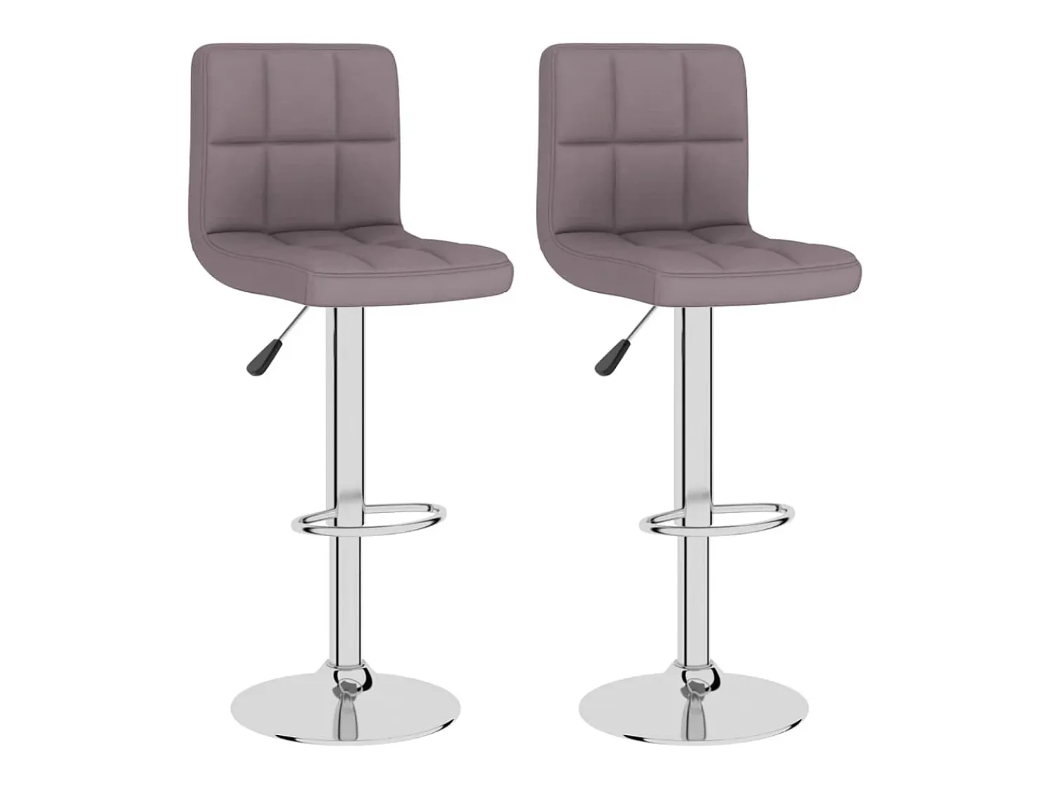 vidaxl Bancos de bar 2 pcs tecido cinzento-acastanhado^ Banco