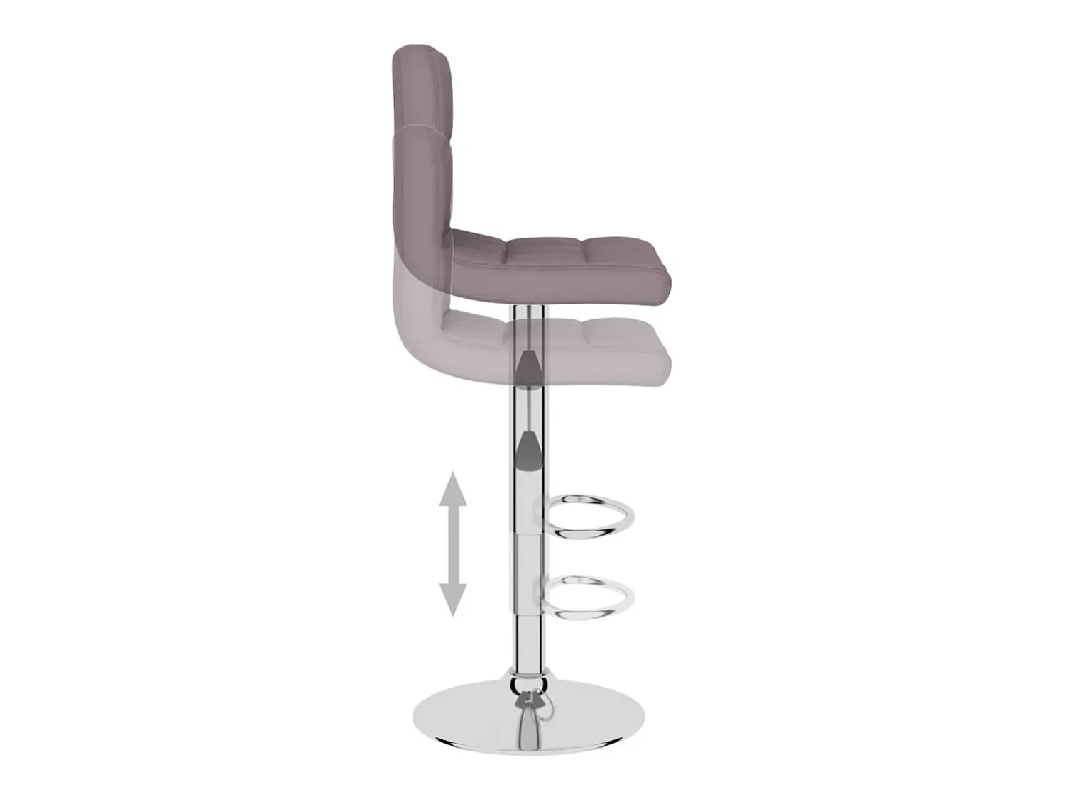 vidaxl Bancos de bar 2 pcs tecido cinzento-acastanhado^ Banco
