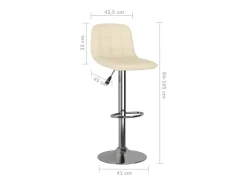 Banco|vidaxl Bancos de bar 2 pcs tecido cor Creme