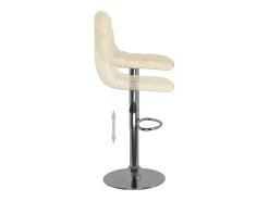 Banco|vidaxl Bancos de bar 2 pcs tecido cor Creme