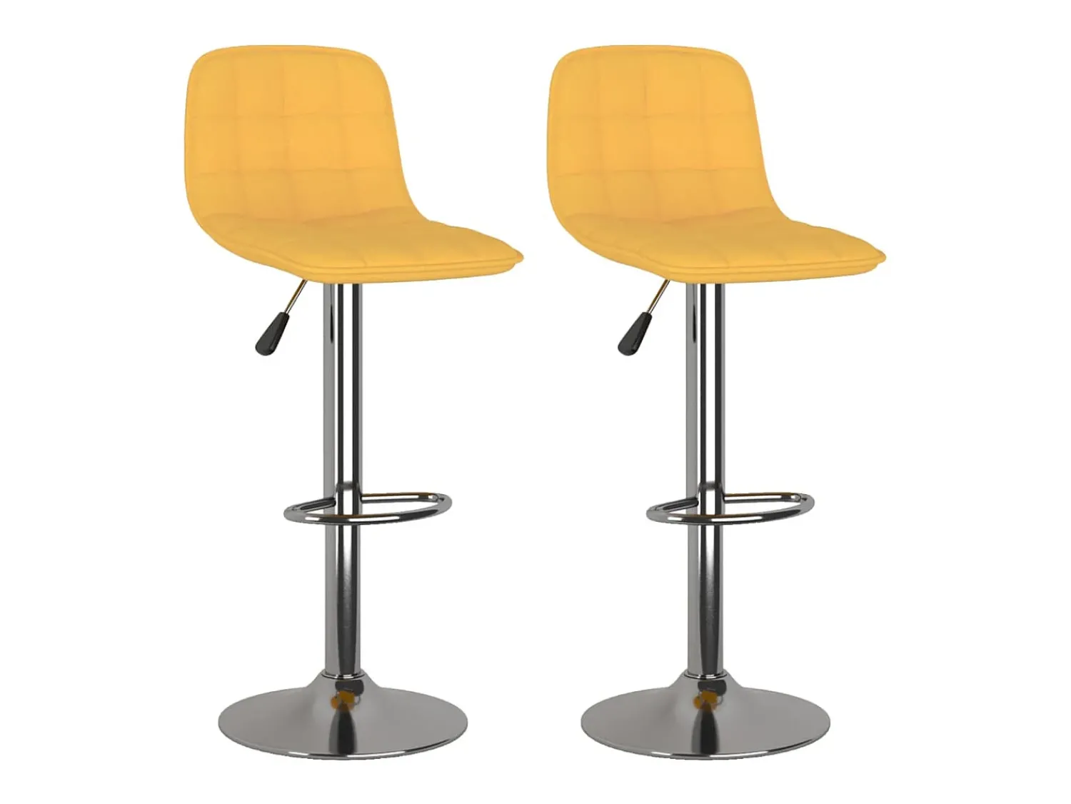 Online vidaxl Bancos de bar 2 pcs tecido Amarelo