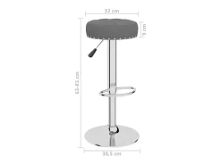 Banco|vidaxl Bancos de bar 2 pcs tecido -escuro Cinzento