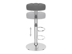 Banco|vidaxl Bancos de bar 2 pcs tecido -escuro Cinzento