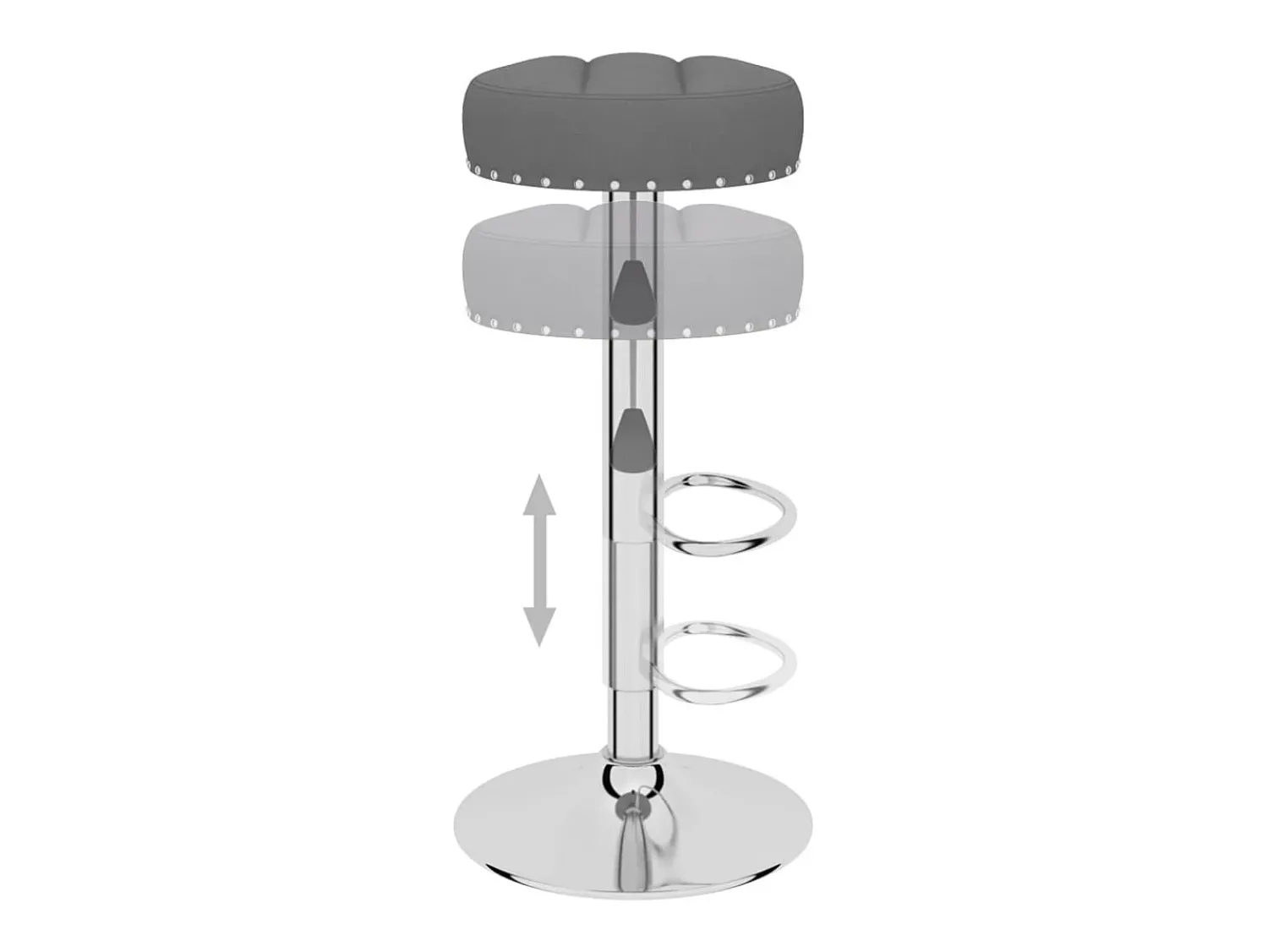Banco|vidaxl Bancos de bar 2 pcs tecido -escuro Cinzento