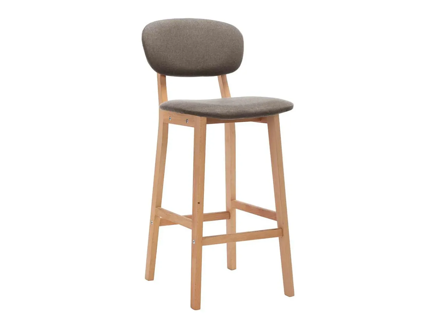 Hot vidaxl Bancos de bar 2 pcs tecido cinzento-acastanhado Taupe