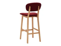 Banco*vidaxl Bancos de bar 2 pcs tecido tinto Vermelho