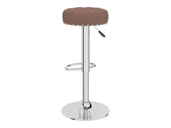 Banco*vidaxl Bancos de bar 2 pcs tecido Castanho