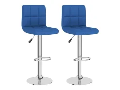 Sale vidaxl Bancos de bar 2 pcs tecido Azul