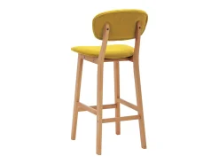 Clearance vidaxl Bancos de bar 2 pcs tecido mostarda Amarelo