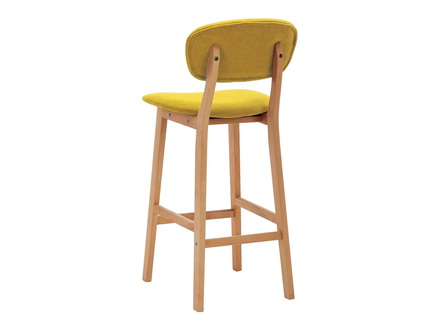 Clearance vidaxl Bancos de bar 2 pcs tecido mostarda Amarelo