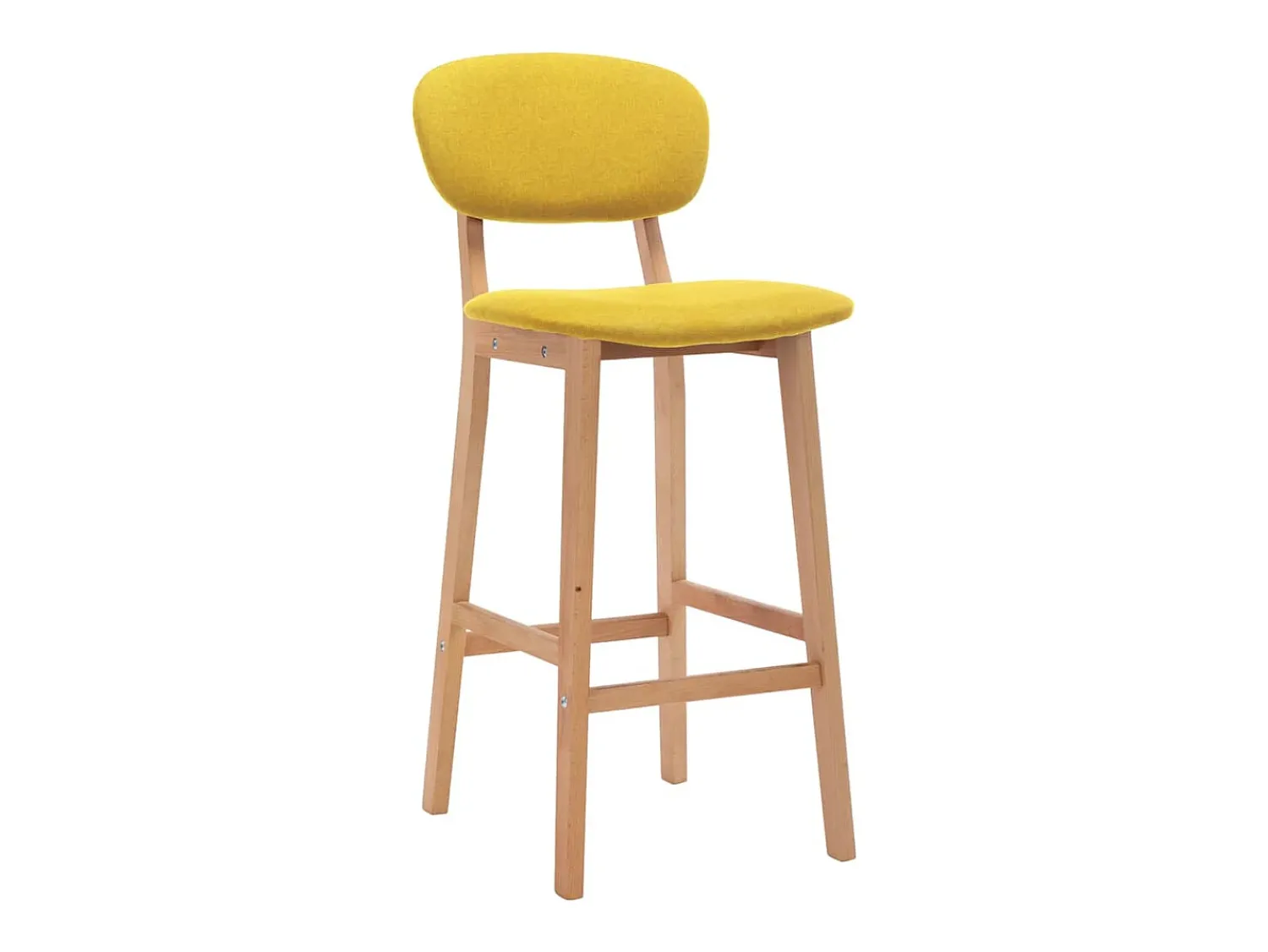 Clearance vidaxl Bancos de bar 2 pcs tecido mostarda Amarelo
