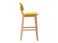 Clearance vidaxl Bancos de bar 2 pcs tecido mostarda Amarelo