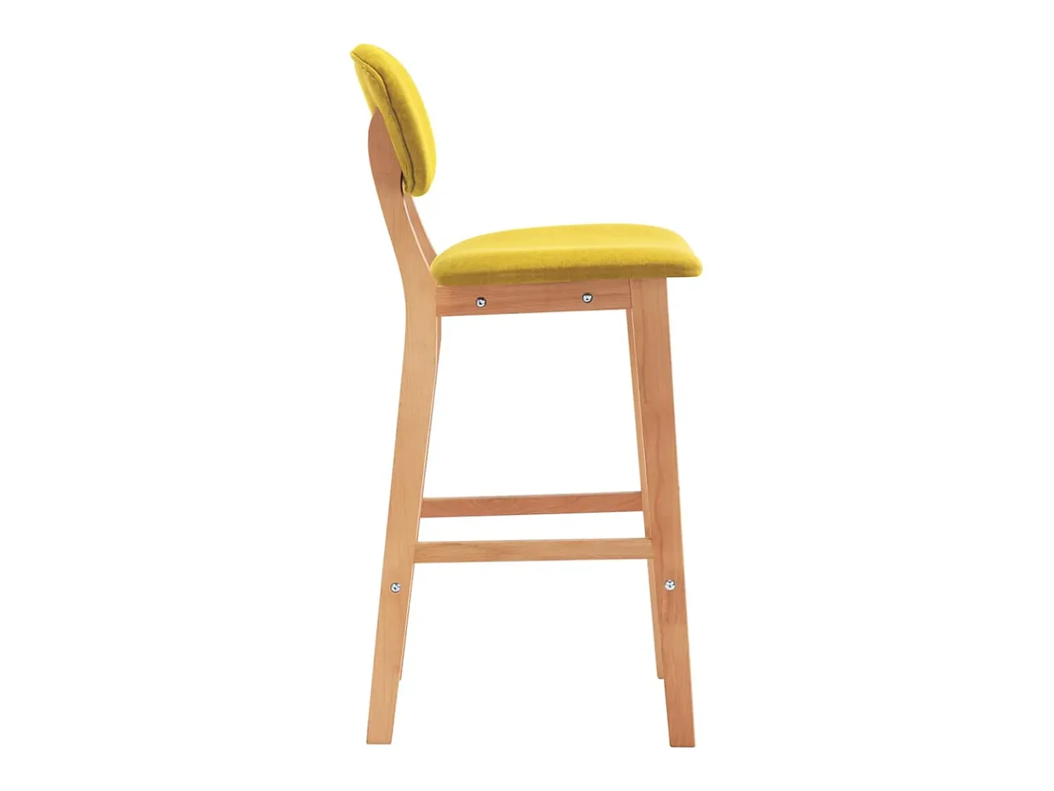 Clearance vidaxl Bancos de bar 2 pcs tecido mostarda Amarelo