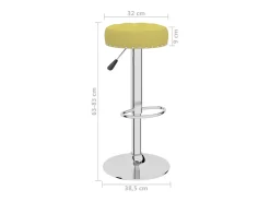 Banco*vidaxl Bancos de bar 2 pcs tecido Verde