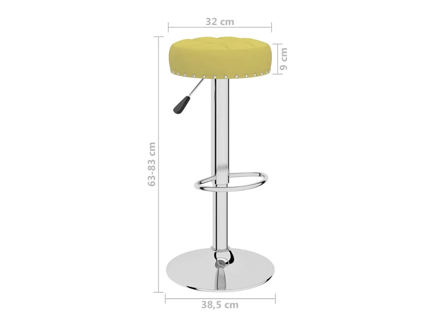 Banco*vidaxl Bancos de bar 2 pcs tecido Verde