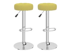 Banco*vidaxl Bancos de bar 2 pcs tecido Verde
