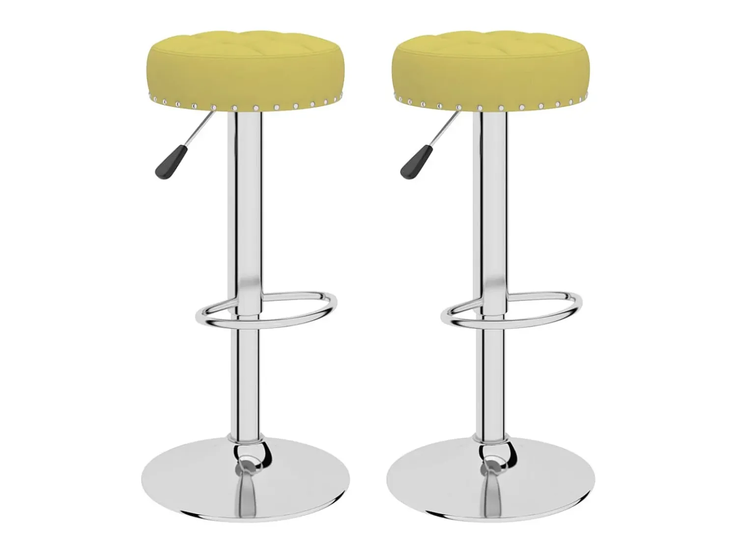 Banco*vidaxl Bancos de bar 2 pcs tecido Verde